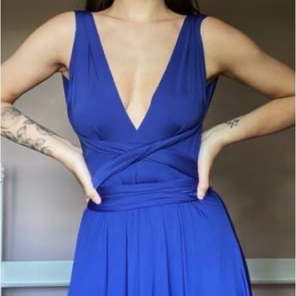 Royal Blue Infinity Dress - Picture 1 of 4